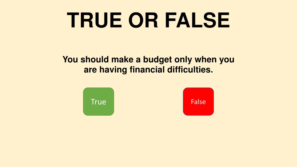 true or false 1