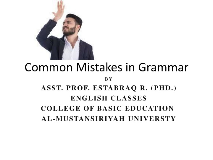 common mistakes in grammar by asst prof estabraq