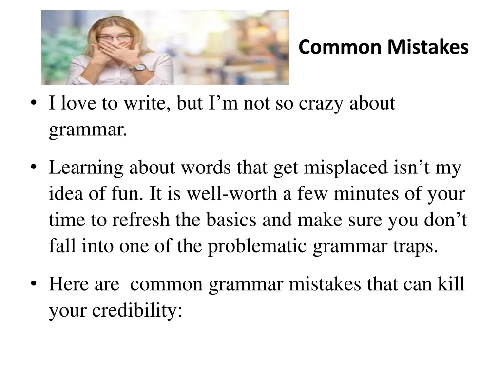 common mistakes