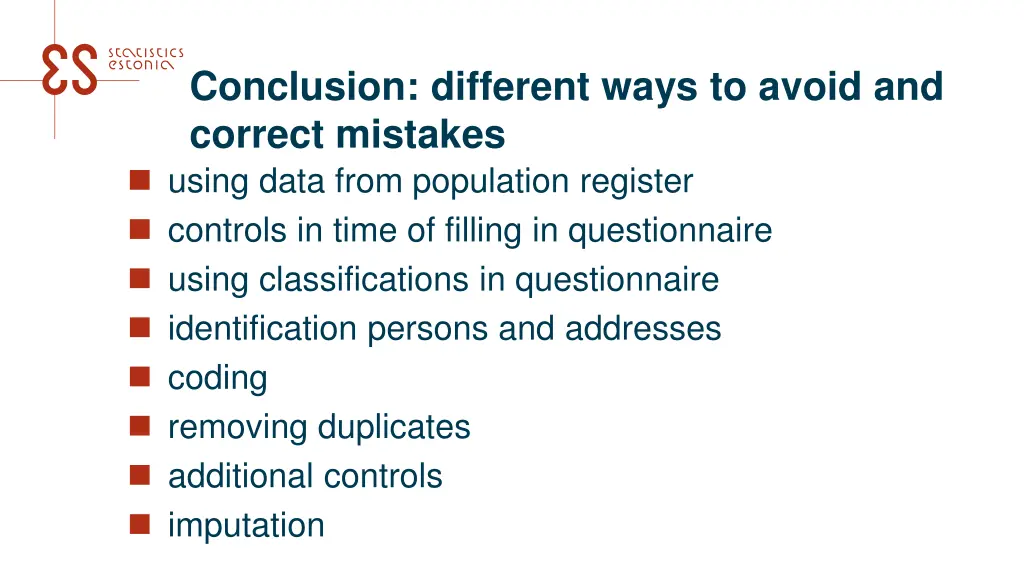 conclusion different ways to avoid and correct