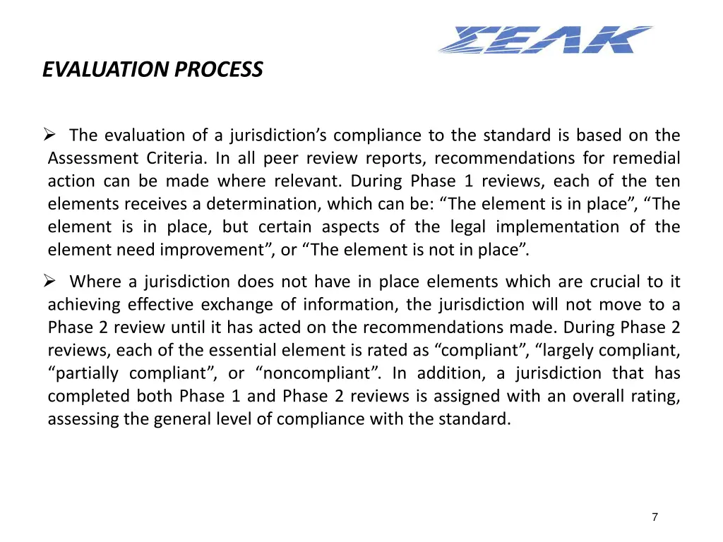 evaluation process