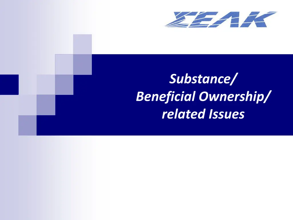 substance beneficial ownership related issues
