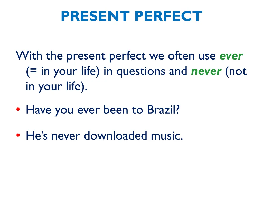 present perfect 1