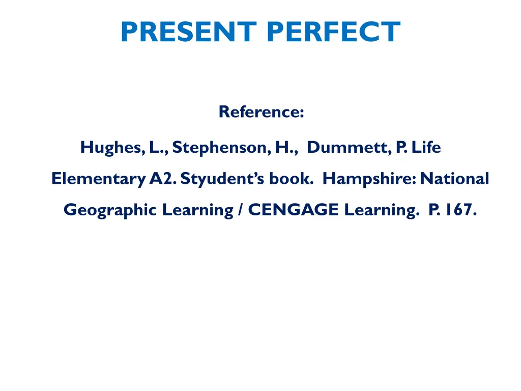 present perfect 12
