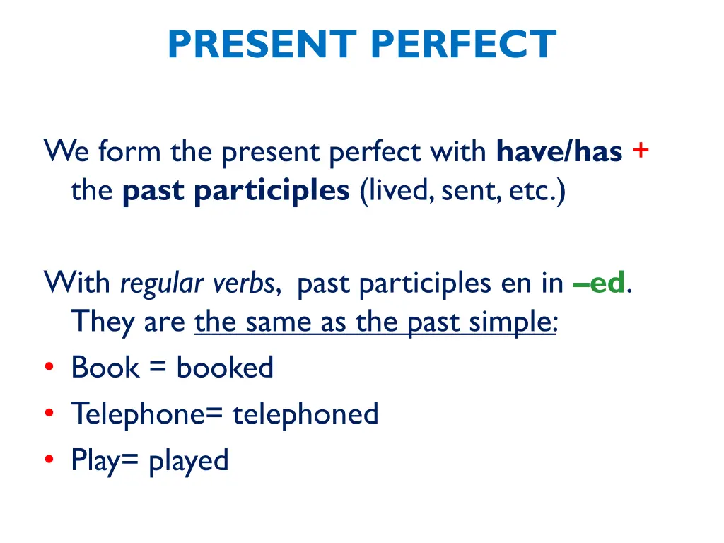 present perfect 3
