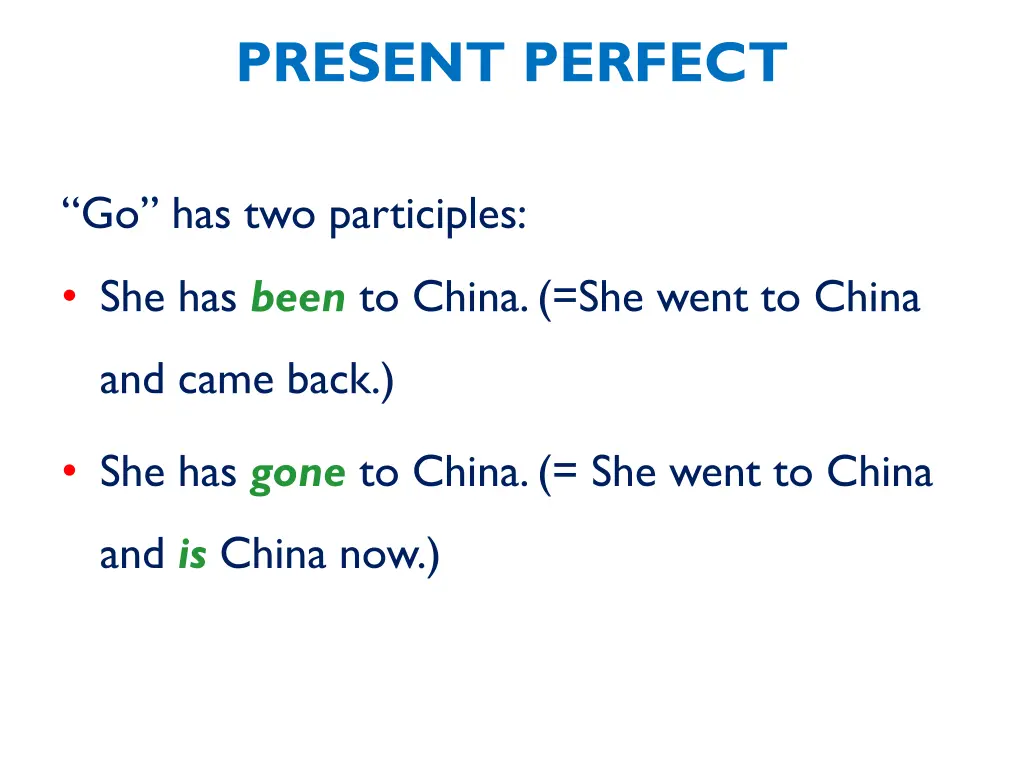 present perfect 5