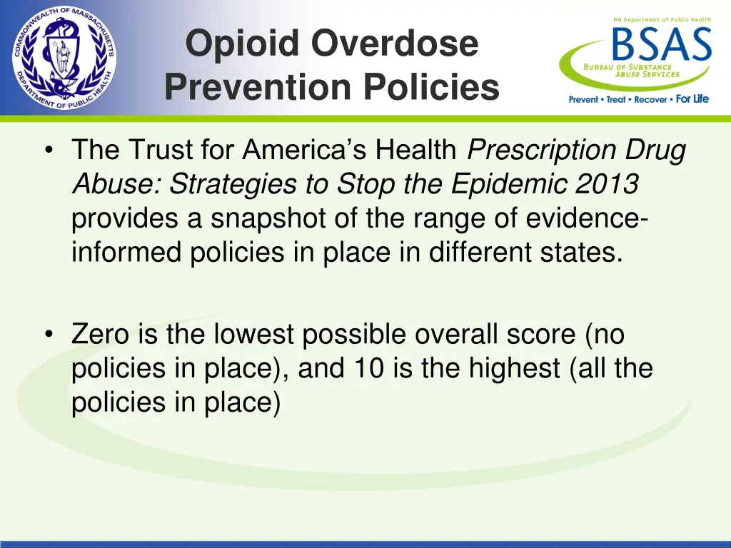 opioid overdose prevention policies