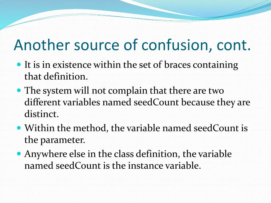another source of confusion cont 3