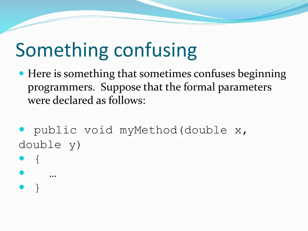something confusing