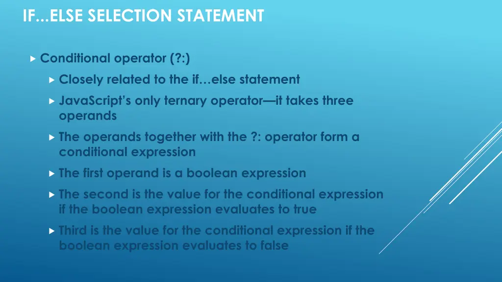 if else selection statement
