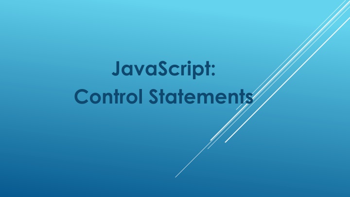 javascript control statements