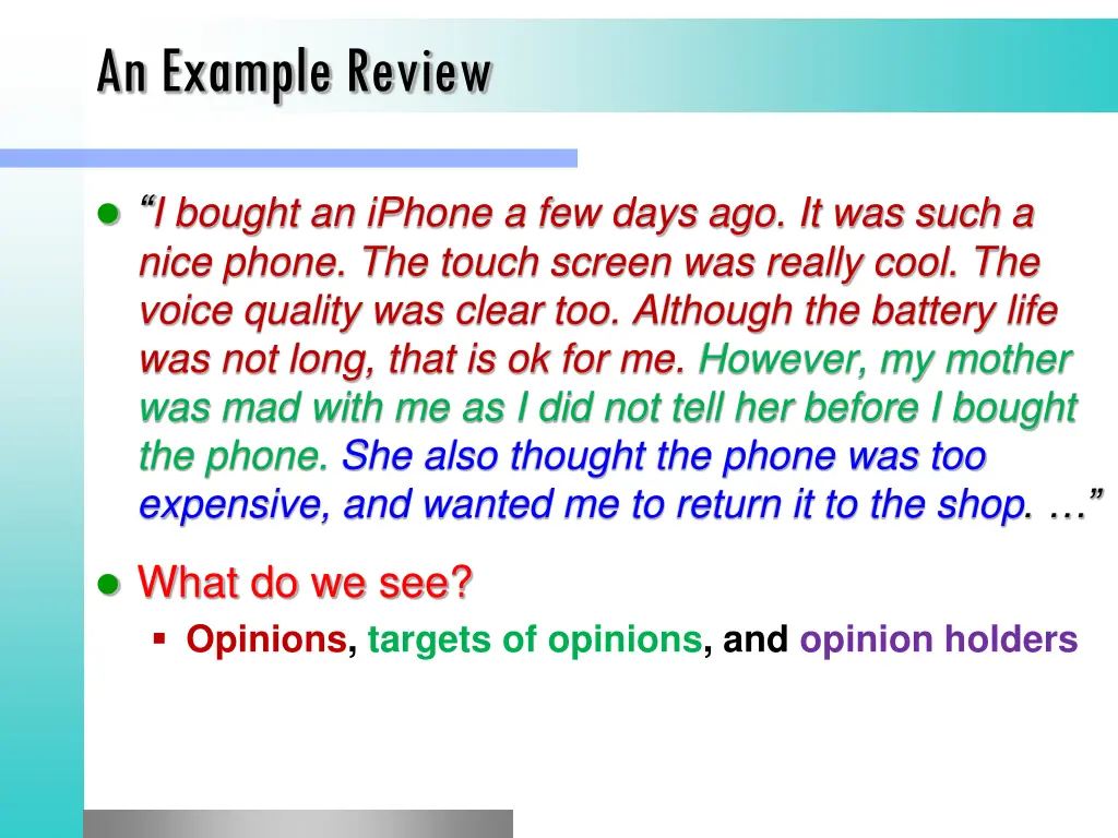 an example review