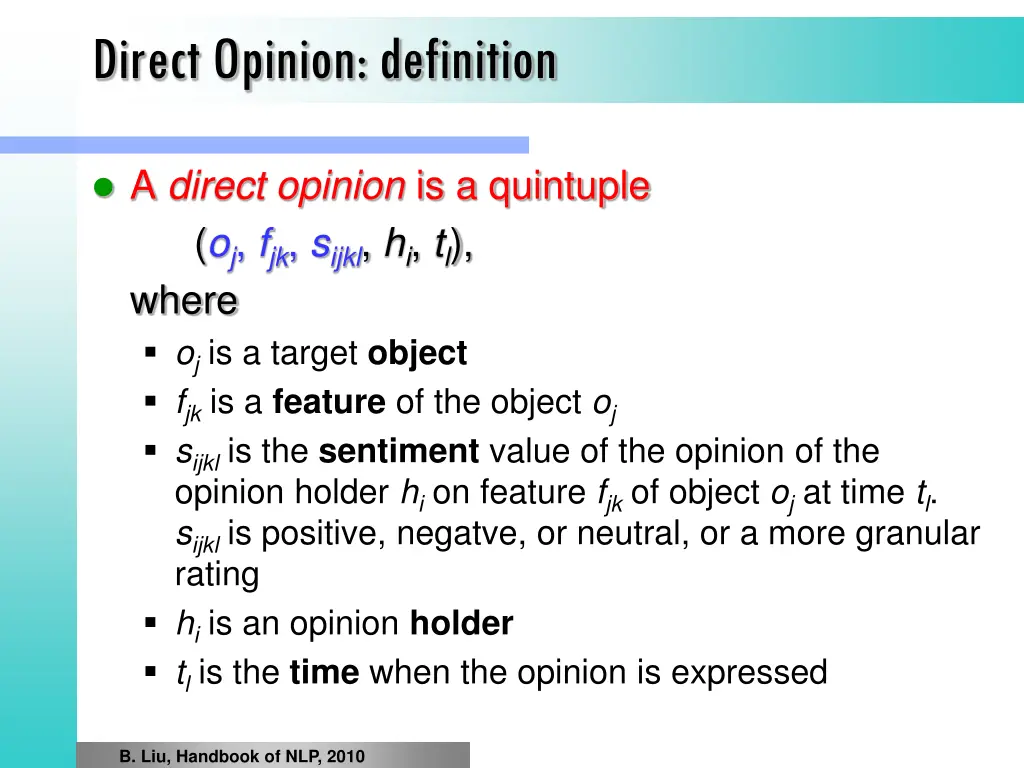 direct opinion definition