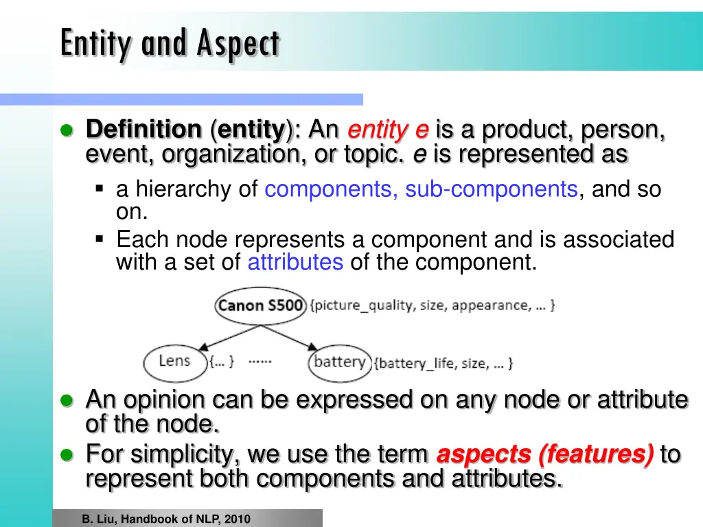 entity and aspect