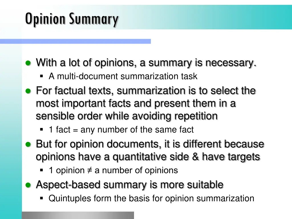 opinion summary