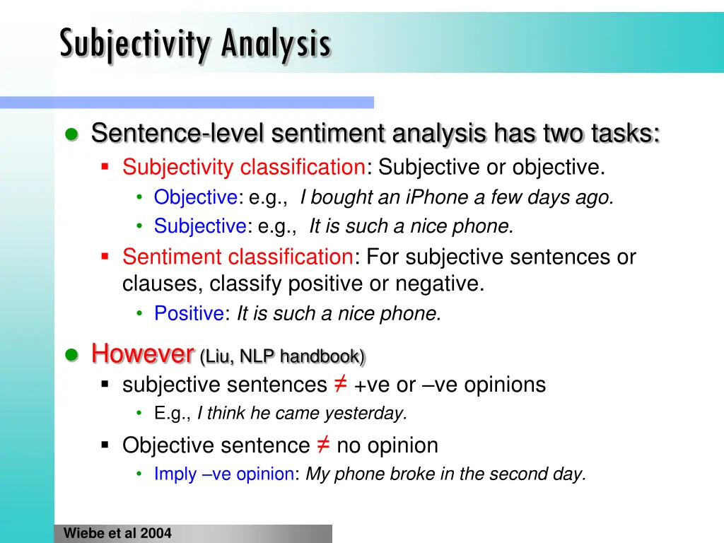 subjectivity analysis