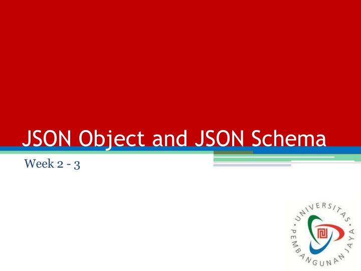 json object and json schema week 2 3
