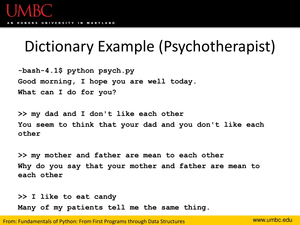 dictionary example psychotherapist 1