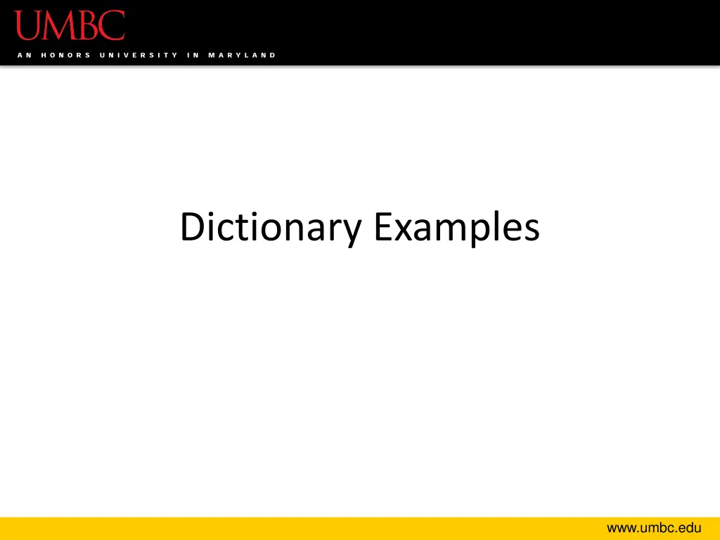 dictionary examples