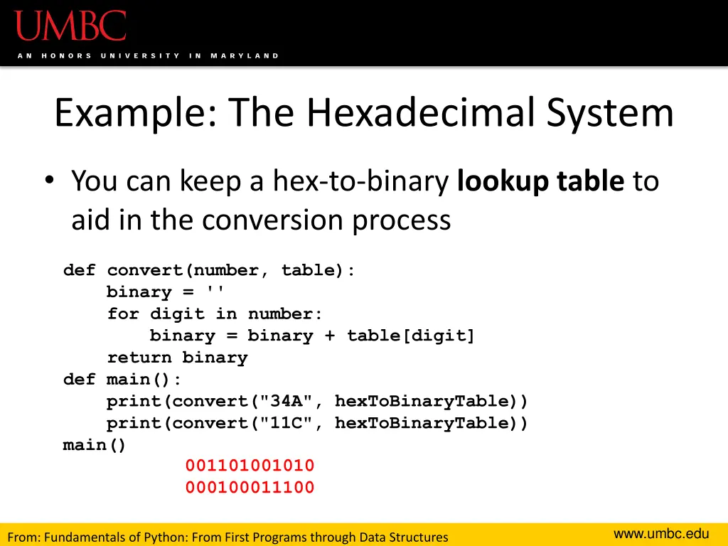 example the hexadecimal system 1