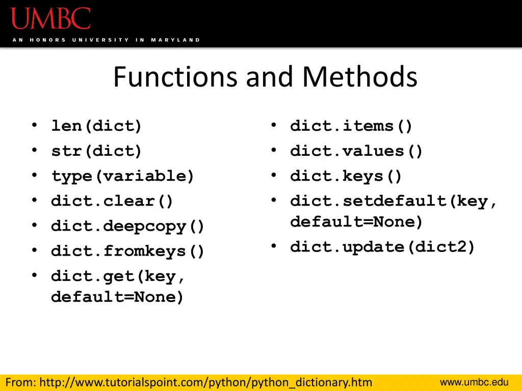 functions and methods