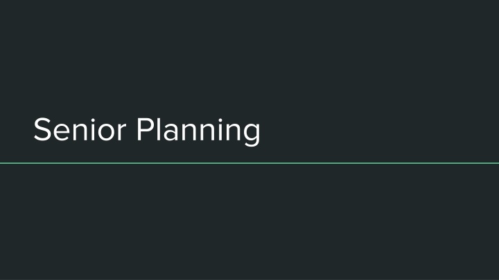 senior planning