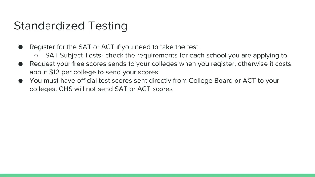 standardized testing