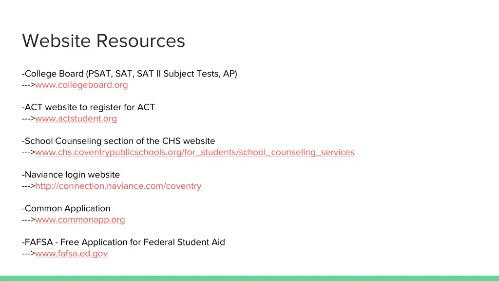 website resources
