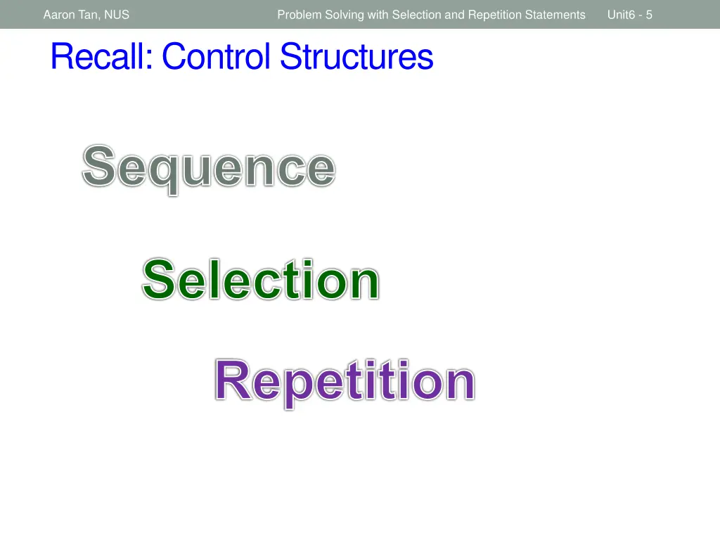 aaron tan nus recall control structures