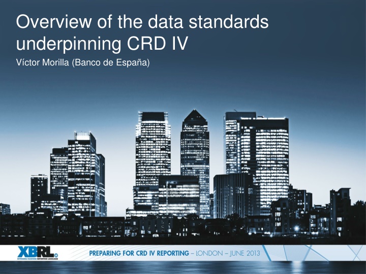 overview of the data standards underpinning