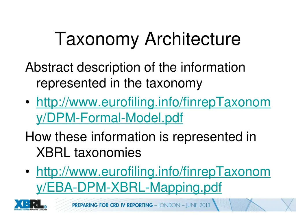 taxonomy architecture