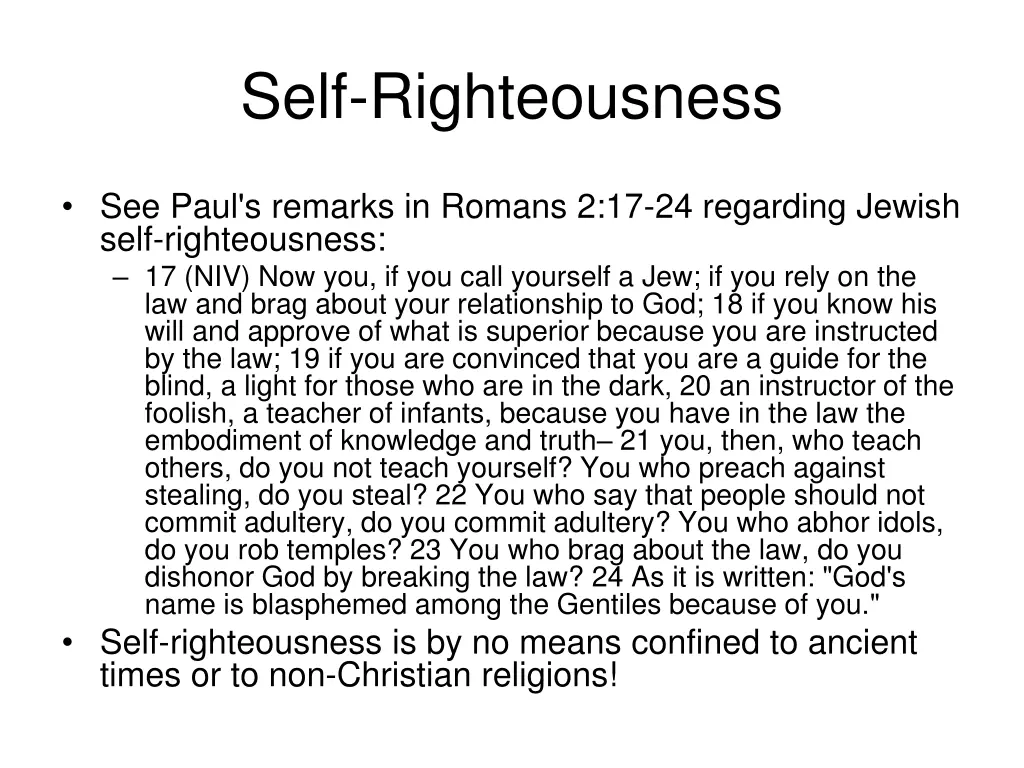 self righteousness 1