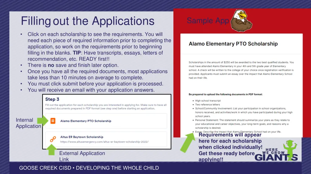 fillingout the applications