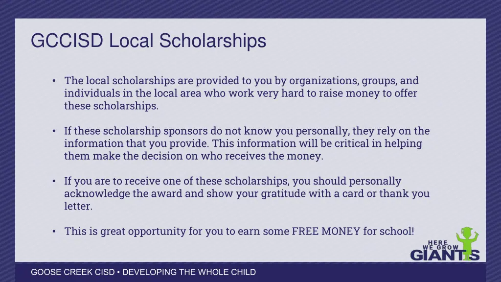 gccisd local scholarships