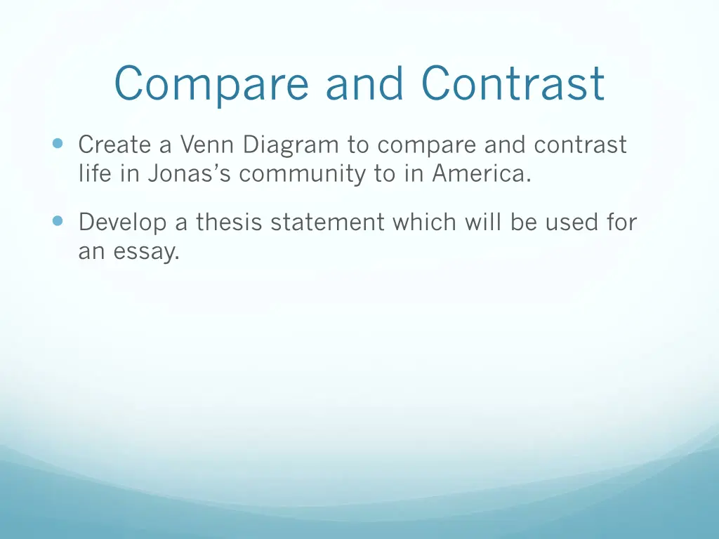 compare and contrast