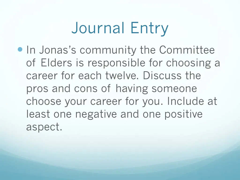 journal entry