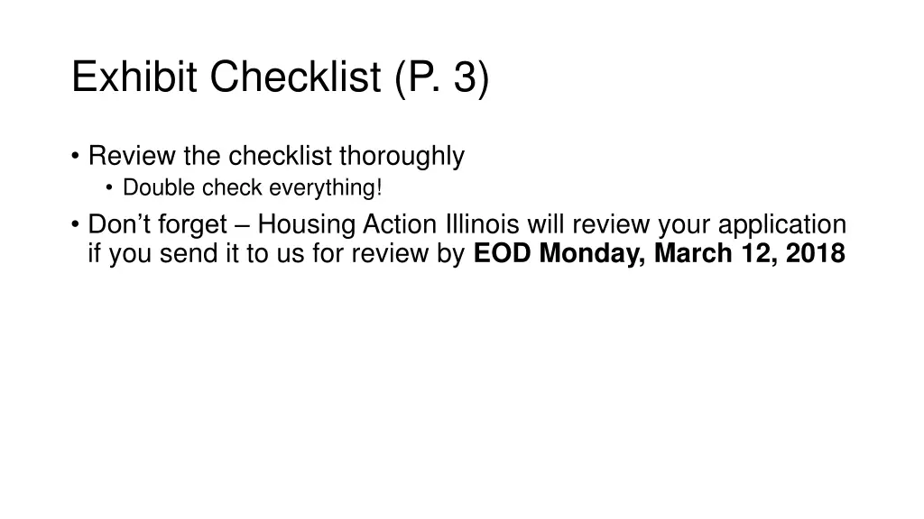 exhibit checklist p 3