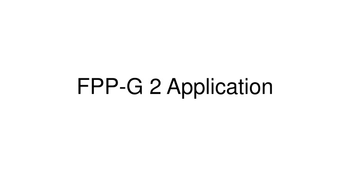 fpp g 2 application