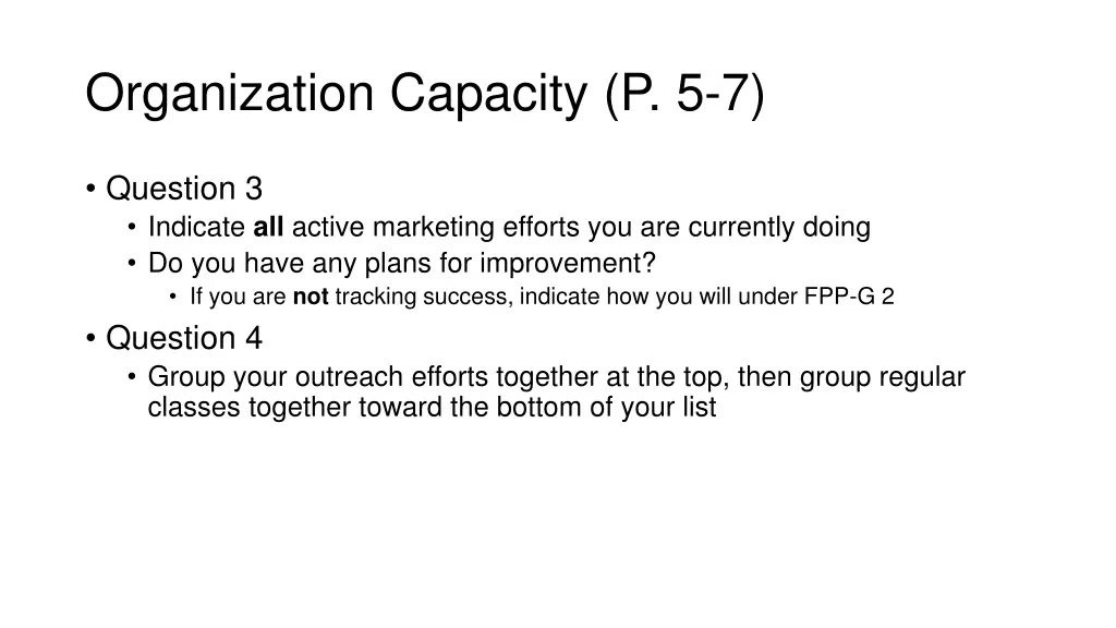 organization capacity p 5 7 1