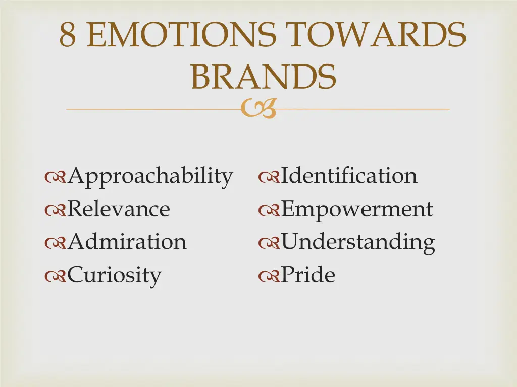 8 emotions towards brands