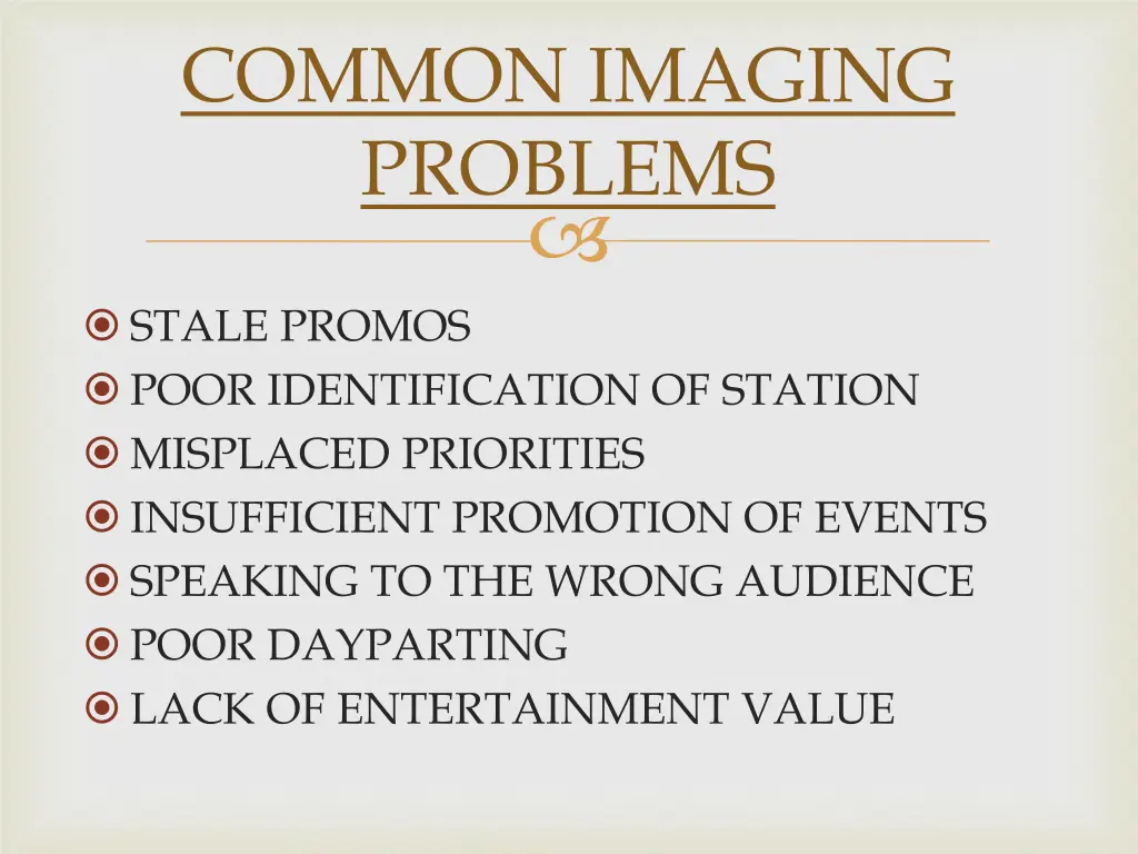 common imaging problems