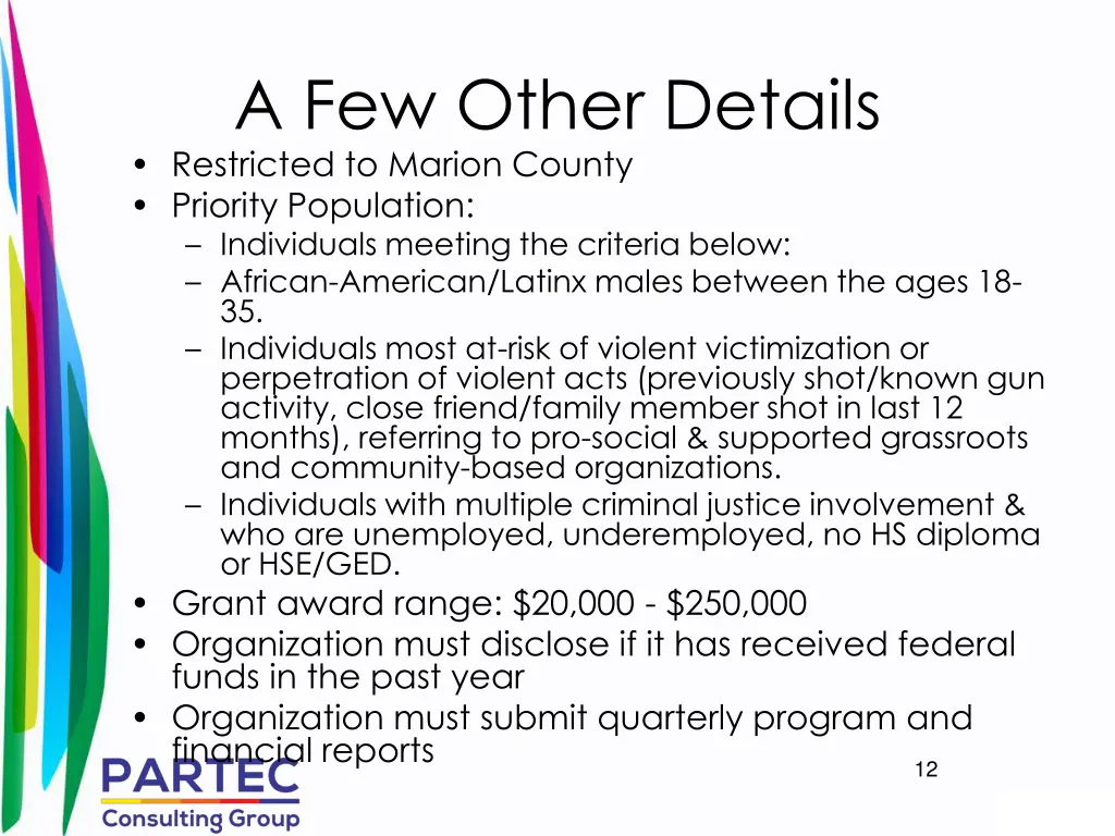 a few other details restricted to marion county