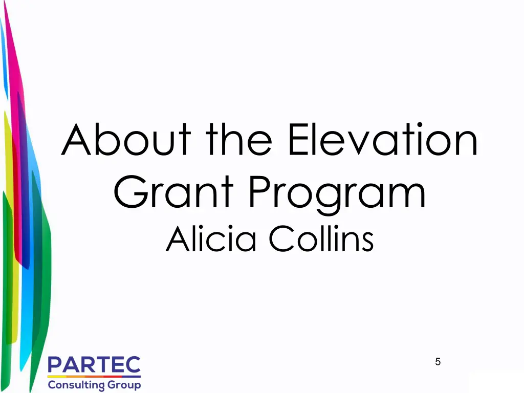 about the elevation grant program alicia collins