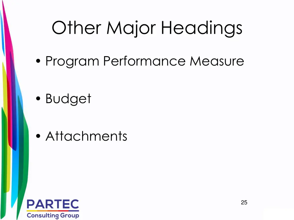 other major headings