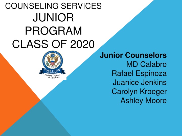 counseling services junior program class of 2020