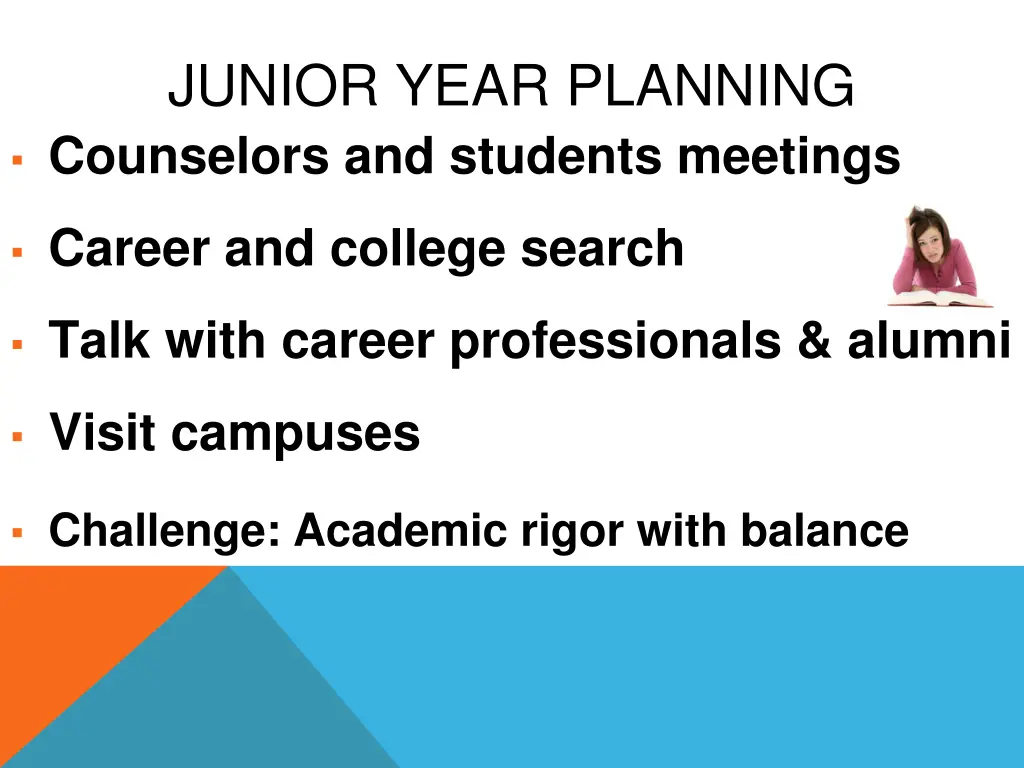 junior year planning counselors and students