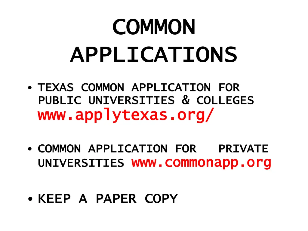 common common applications applications