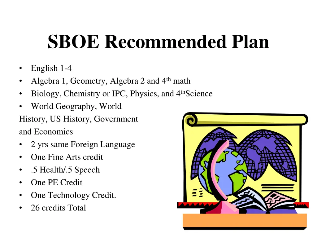 sboe recommended plan