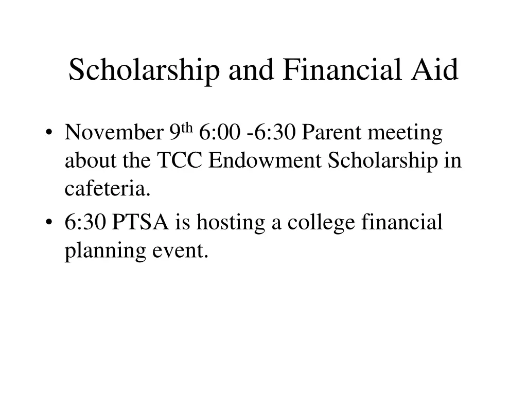 scholarship and financial aid