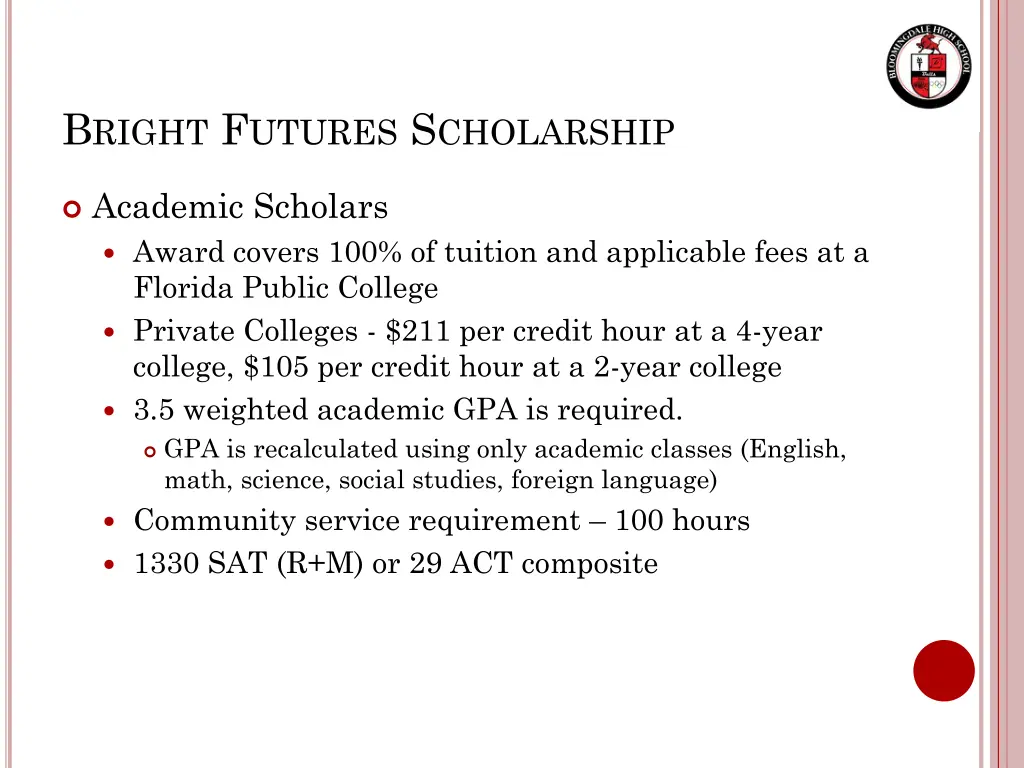 b right f utures s cholarship